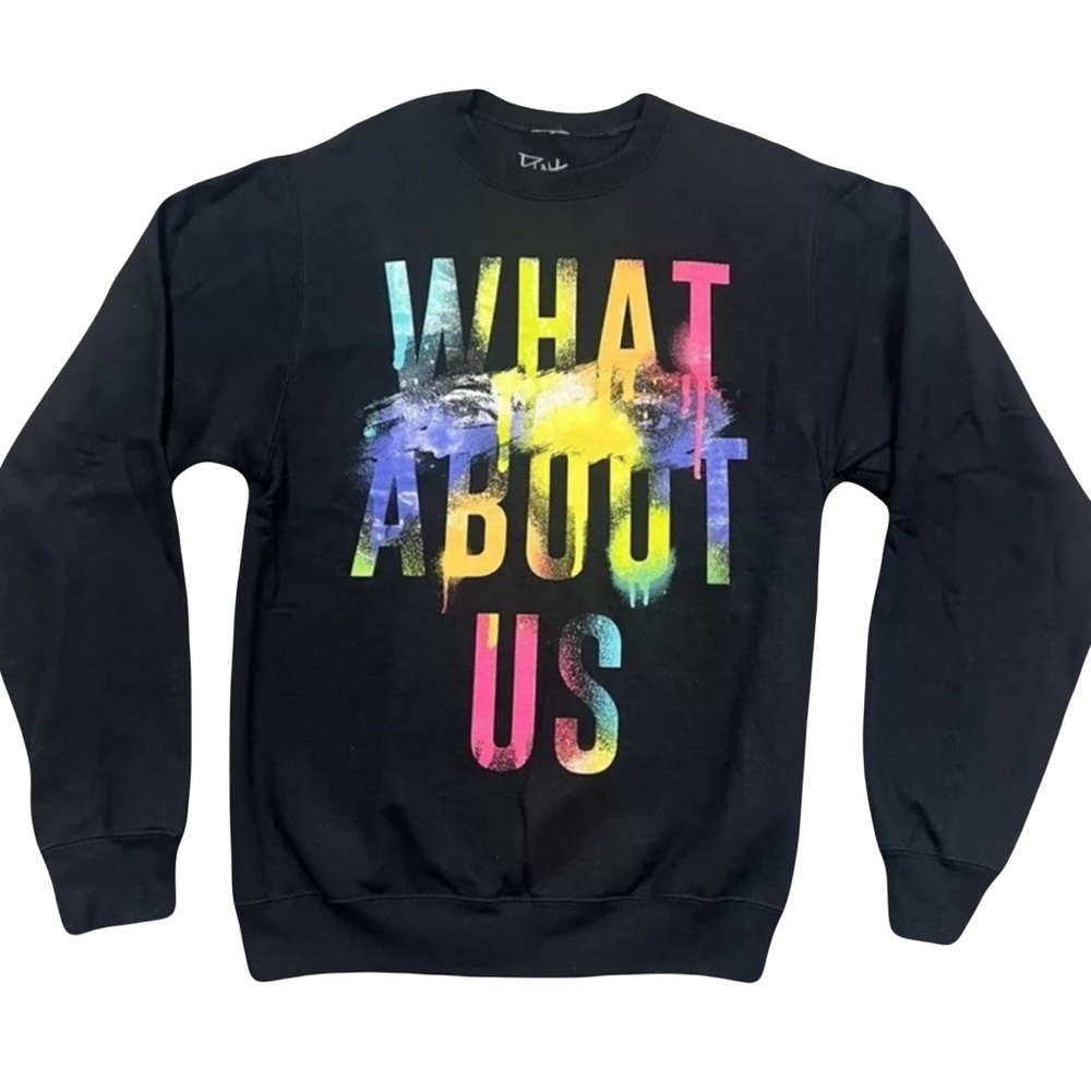 Pink World Tour “What About Us” Long Sleeve‎ Graphic Sweatshirt Size S